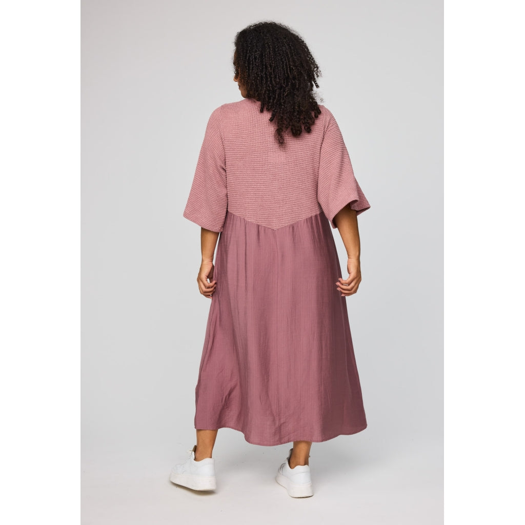 Studio SYrsa Long Dress with knit Long Dress Rose