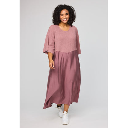 Studio SYrsa Long Dress with knit Long Dress Rose