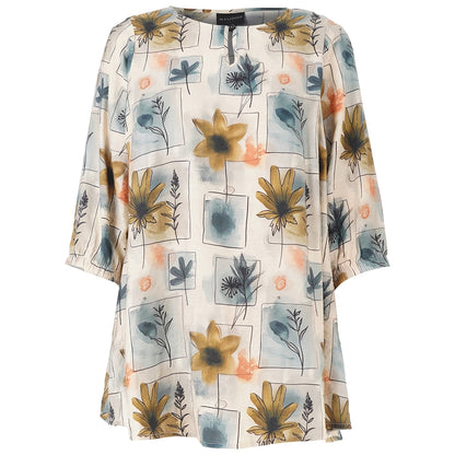 Studio SYvonne Tunic Tunic Sand with square details
