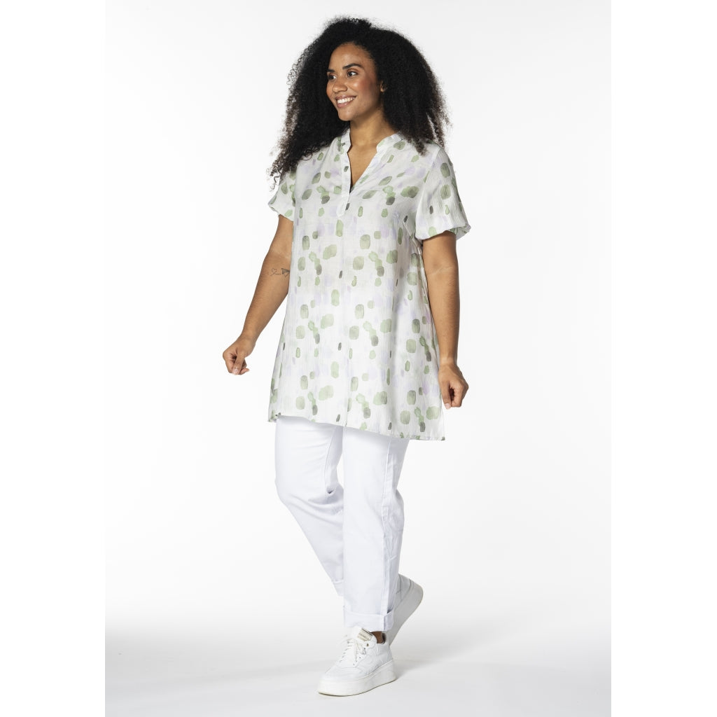 Studio Skanja Tunic Tunic White eith green and purple spots