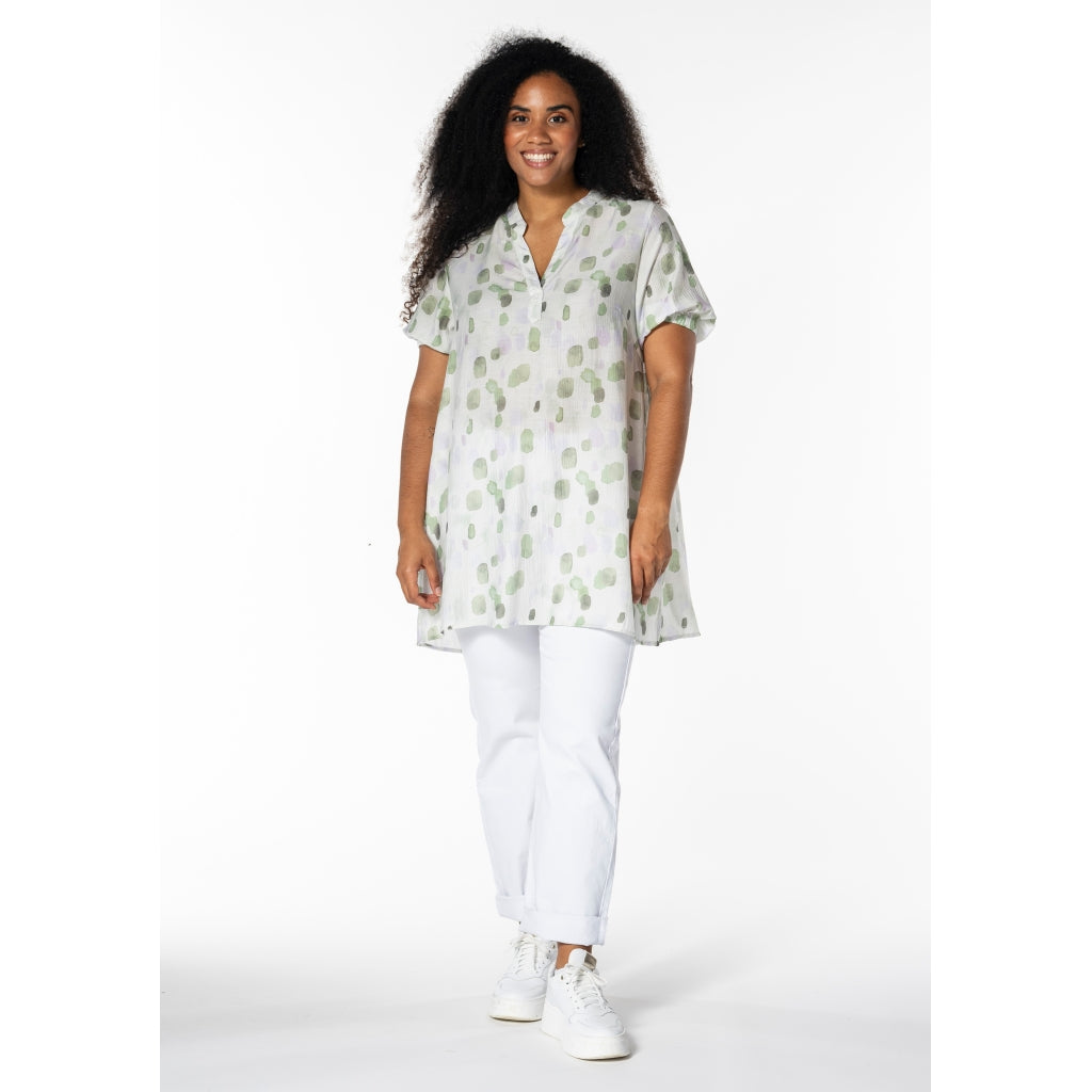 Studio Skanja Tunic Tunic White eith green and purple spots