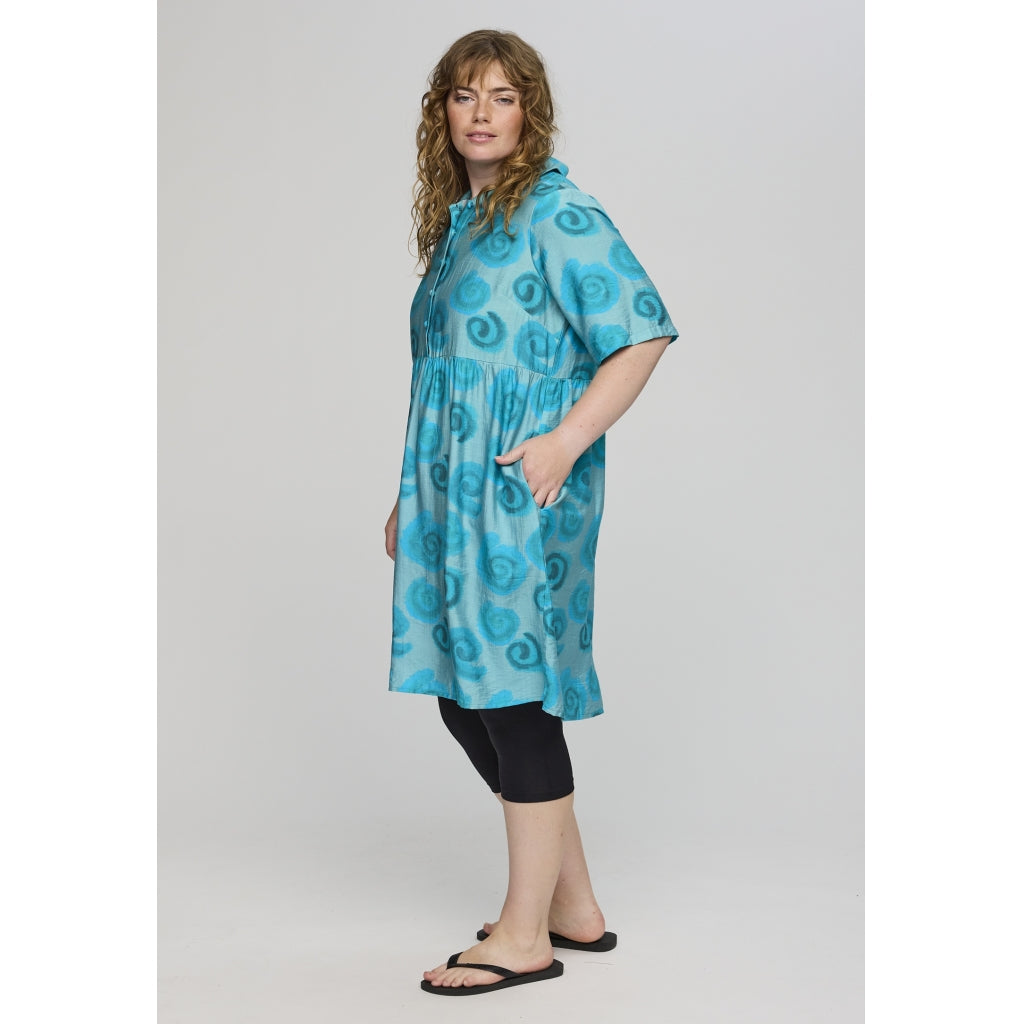 Studio Slise Dress Dress Blue with blue roses