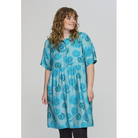 Studio Slise Dress Dress Blue with blue roses