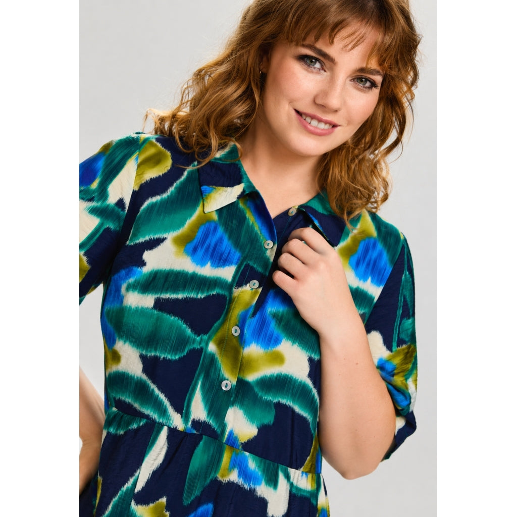 Studio Slise Dress Dress Blue green print