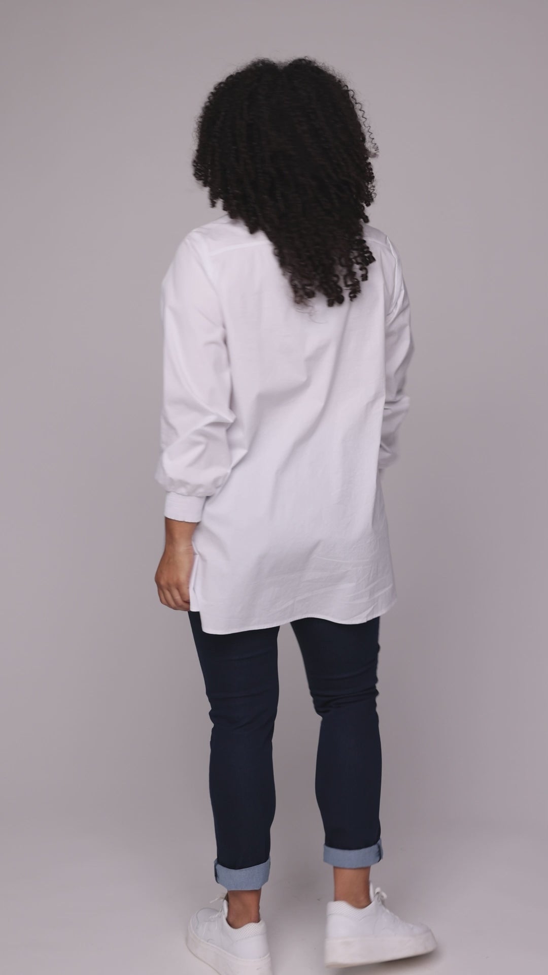 Studio SSvala White shirt with blue striped details Shirt